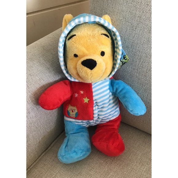 DISNEY Winnie The Pooh Patchwork Rompersuit 10” Plush NWT - Picture 1 of 3